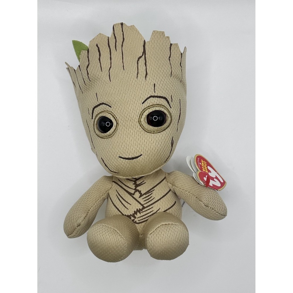 TY Beanie Baby Groot‎ New Guardians of the Galaxy Movie Plush Stuffed Bean 2018